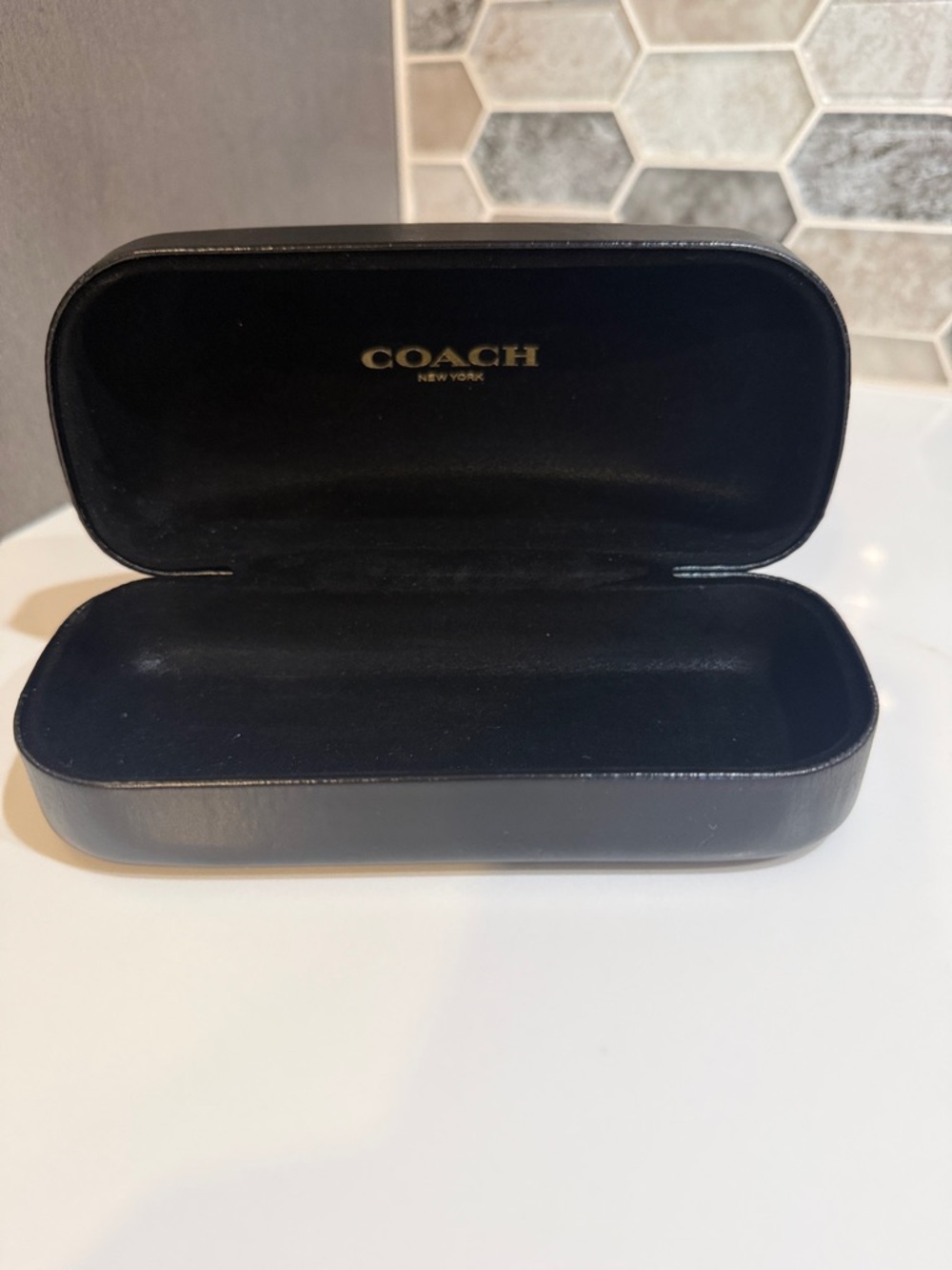 Coach Sunglasses Case Black Coach New York GllassCase Hard